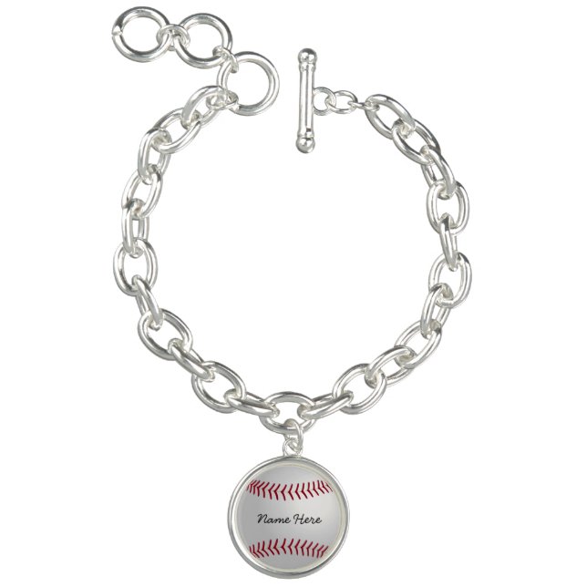 Custom Baseball Charm Bracelet Add Your Name (Product)
