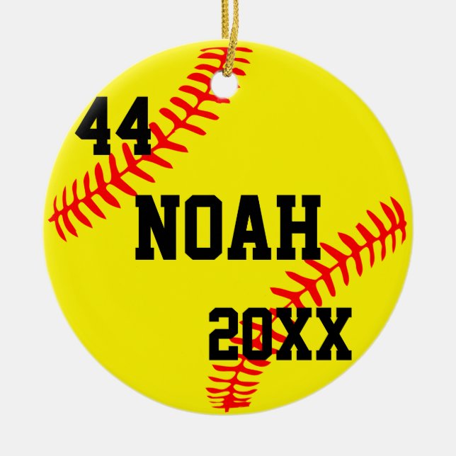 Custom Baseball Christmas Ornaments - Personalized (Front)