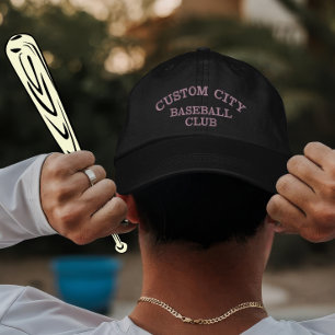 Custom Baseball Club Team Player Gift with City Embroidered Baseball Cap