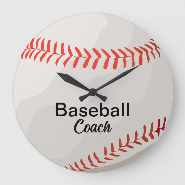 Custom Baseball Coach Keepsake Large Clock (Front)