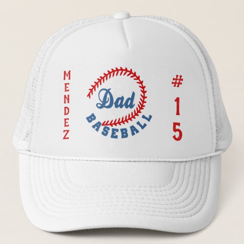 Custom Baseball Dad Design Trucker Hat
