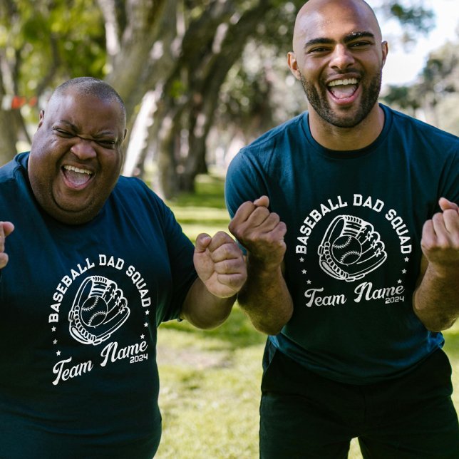 Custom Baseball Dad Squad with Team Name Number  T-Shirt (Custom Baseball Dad Squad with Team Name Number T-Shirt)