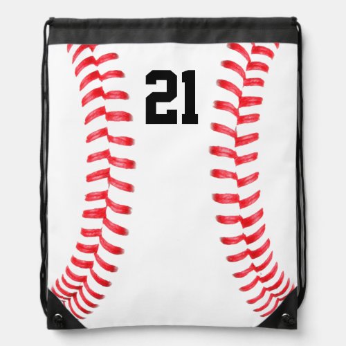 Custom Baseball Drawstring Backpack Bag