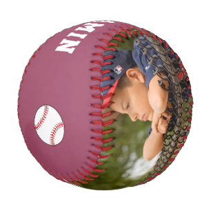 Custom Baseball for Kids Name Number Photo 
