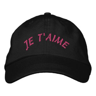 Custom Baseball Hat - Embroidered Je T'aime