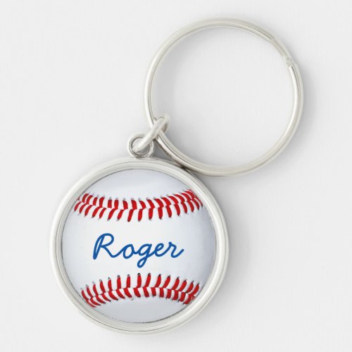 Custom Baseball Key Chain With Name Template