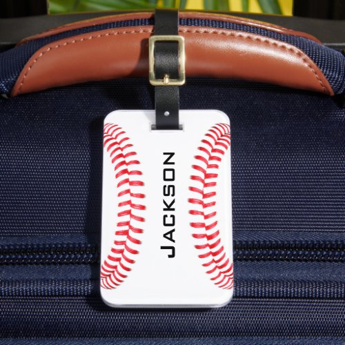 Custom Baseball Luggage Tags