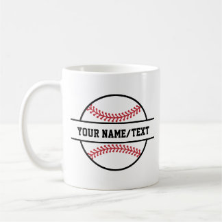 Custom Baseball  Men's Basic T-Shirt Coffee Mug