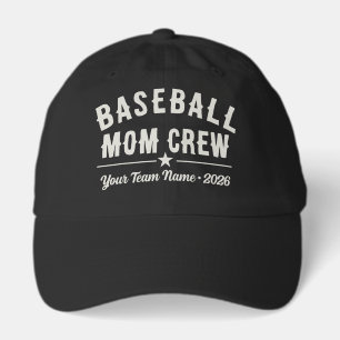 Custom Baseball Mom Crew Hat, Team Name & Year Hat