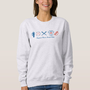 Custom Baseball Mom Cute Softball Mama Sweatshirt