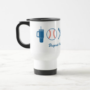 Custom Baseball Mom Cute Softball Mama Travel Mug