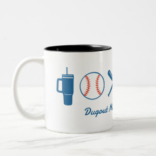 Custom Baseball Mom Cute Softball Mama Two-Tone Coffee Mug