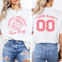 Custom Baseball Mom Squad with Team Name Number