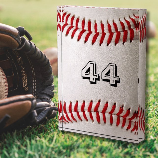 Custom Baseball Number Art – High-Def Sports Photo Acrylic Award (Creator Uploaded)