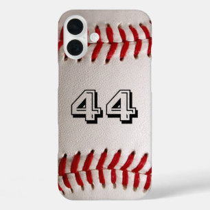 Custom Baseball Number Art – High-Def Sports Photo iPhone 16 Plus Case
