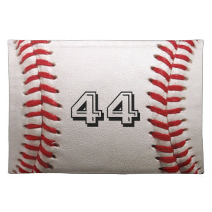 Custom Baseball Number Art – High-Def Sports Photo Cloth Placemat
