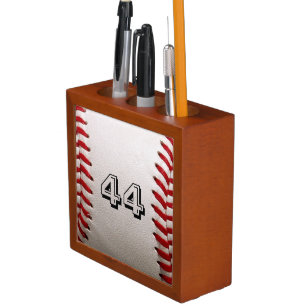 Custom Baseball Number Art – High-Def Sports Photo Desk Organizer
