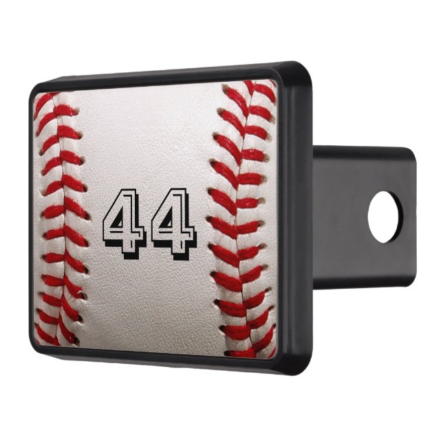 Custom Baseball Number Art – High-Def Sports Photo Hitch Cover (Left)