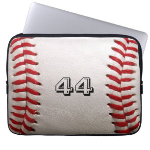 Custom Baseball Number Art – High-Def Sports Photo Laptop Sleeve