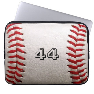 Custom Baseball Number Art – High-Def Sports Photo Laptop Sleeve