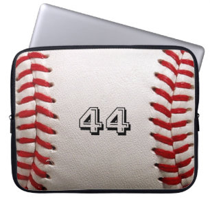 Custom Baseball Number Art – High-Def Sports Photo Laptop Sleeve