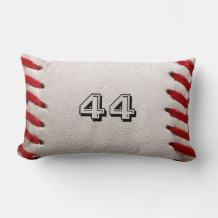 Custom Baseball Number Art – High-Def Sports Photo Lumbar Pillow