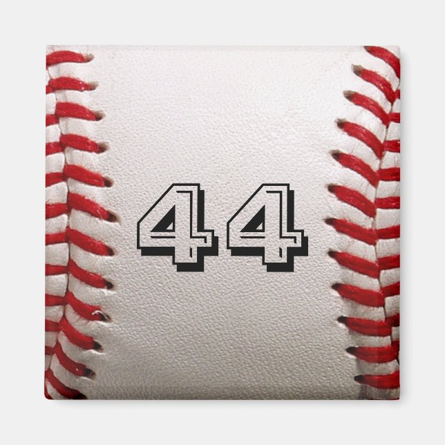 Custom Baseball Number Art – High-Def Sports Photo Magnet (Front)