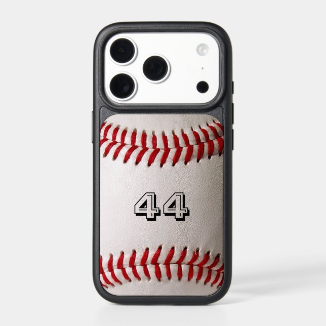 Custom Baseball Number Art – High-Def Sports Photo Otterbox iPhone Case (Back)