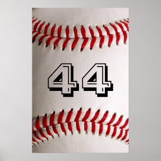Custom Baseball Number Art – High-Def Sports Photo Poster