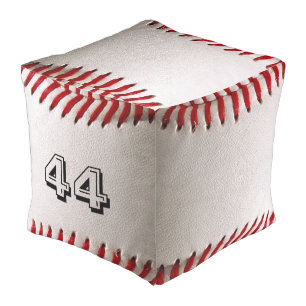 Custom Baseball Number Art – High-Def Sports Photo Pouf
