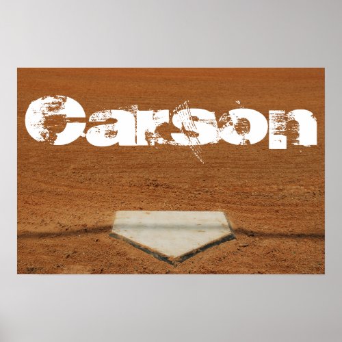 Custom Baseball or Softball Poster _ Home Plate