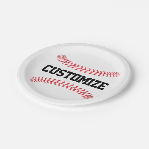 Custom Baseball Party or Banquet Paper Plates