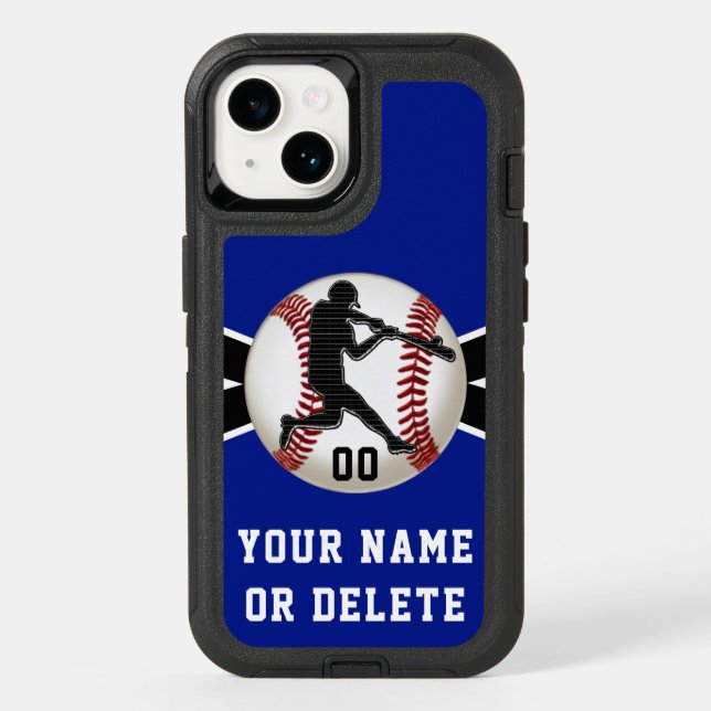 Custom Baseball Phone Cases, Older to Newest Otterbox iPhone Case (Back)