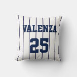 Custom Baseball Pinstripe Uniform Jersey Pillow at Zazzle