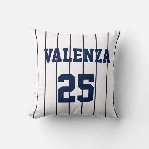 Custom Baseball Pinstripe Uniform Jersey Pillow