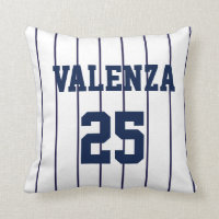 Custom Baseball Pinstripe Uniform Jersey Pillow