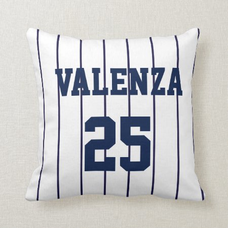 Custom Baseball Pinstripe Uniform Jersey Pillow