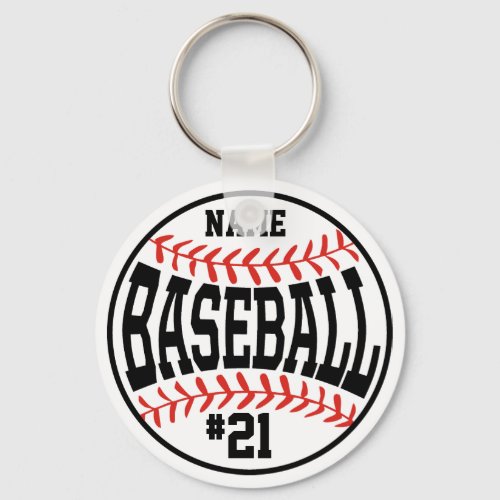 Custom Baseball Player Button  Baseball Team Keychain
