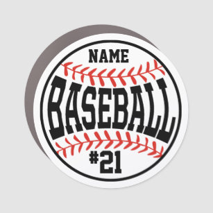 Custom Baseball Player Car  Baseball Team Magnet