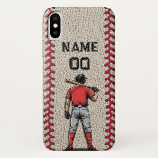 Custom Baseball Player Customizable Number Name iPhone X Case