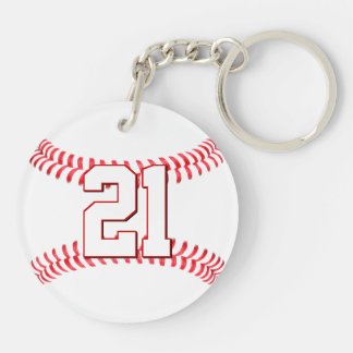 Custom Baseball Player Jersey Number or Initials Keychain