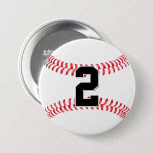 Custom Baseball Player Jersey Number / Text Sports Button