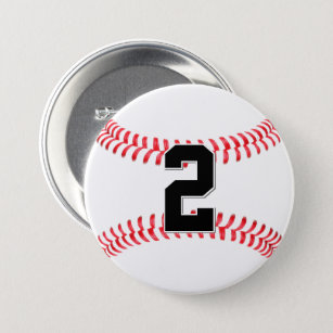 Custom Baseball Player Jersey Number / Text Sports Button