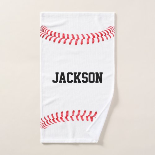 Custom Baseball Player Name Team Name or Text Hand Towel