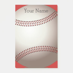 custom baseball post it note to personalize