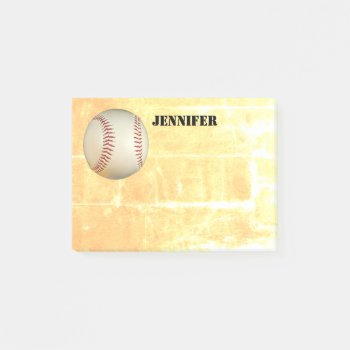 Custom Baseball Post It Note To Personalize by annpowellart at Zazzle