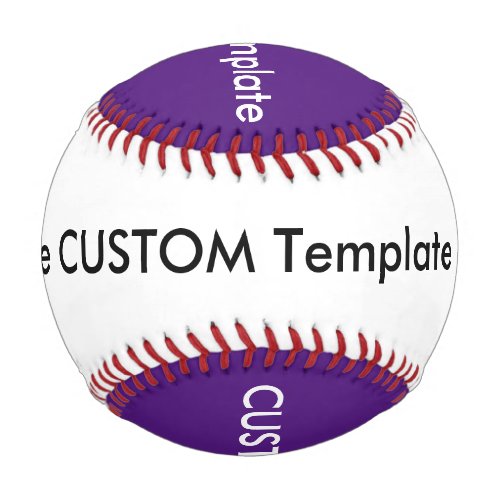 Custom Baseball Regulation Size WHITE  PURPLE Baseball