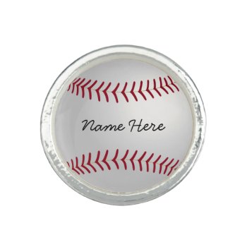 Custom Baseball Ring Add Your Name by macdesigns2 at Zazzle