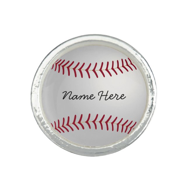 Custom Baseball Ring Add Your Name (Front)
