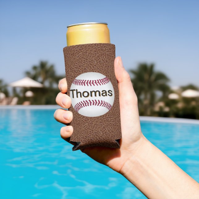 Custom Baseball  Seltzer Can Cooler (In Situ Pool)